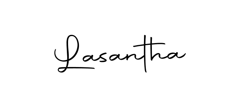 How to make Lasantha name signature. Use Autography-DOLnW style for creating short signs online. This is the latest handwritten sign. Lasantha signature style 10 images and pictures png