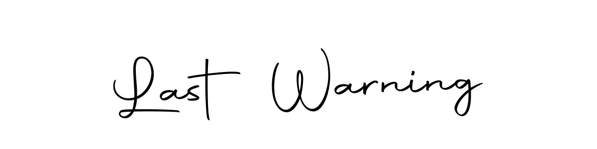 Use a signature maker to create a handwritten signature online. With this signature software, you can design (Autography-DOLnW) your own signature for name Last Warning. Last Warning signature style 10 images and pictures png