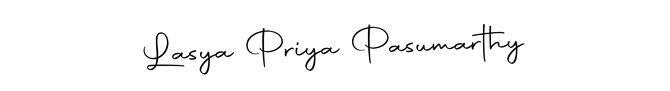 Make a short Lasya Priya Pasumarthy signature style. Manage your documents anywhere anytime using Autography-DOLnW. Create and add eSignatures, submit forms, share and send files easily. Lasya Priya Pasumarthy signature style 10 images and pictures png