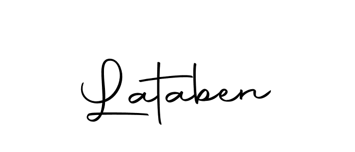 Lataben stylish signature style. Best Handwritten Sign (Autography-DOLnW) for my name. Handwritten Signature Collection Ideas for my name Lataben. Lataben signature style 10 images and pictures png