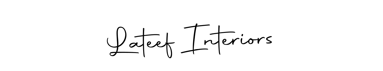 You can use this online signature creator to create a handwritten signature for the name Lateef Interiors. This is the best online autograph maker. Lateef Interiors signature style 10 images and pictures png