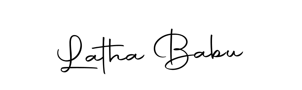Create a beautiful signature design for name Latha Babu. With this signature (Autography-DOLnW) fonts, you can make a handwritten signature for free. Latha Babu signature style 10 images and pictures png