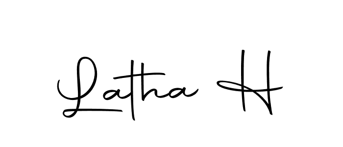 if you are searching for the best signature style for your name Latha H. so please give up your signature search. here we have designed multiple signature styles  using Autography-DOLnW. Latha H signature style 10 images and pictures png