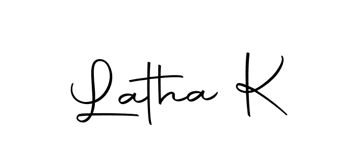 Make a beautiful signature design for name Latha K. With this signature (Autography-DOLnW) style, you can create a handwritten signature for free. Latha K signature style 10 images and pictures png