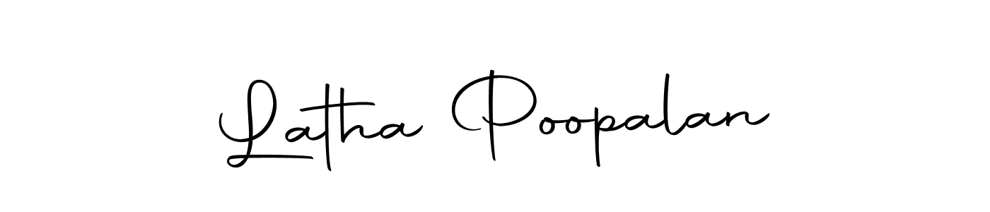 Make a beautiful signature design for name Latha Poopalan. Use this online signature maker to create a handwritten signature for free. Latha Poopalan signature style 10 images and pictures png