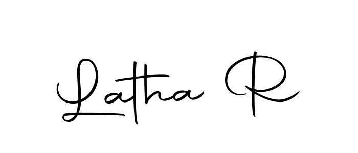 if you are searching for the best signature style for your name Latha R. so please give up your signature search. here we have designed multiple signature styles  using Autography-DOLnW. Latha R signature style 10 images and pictures png