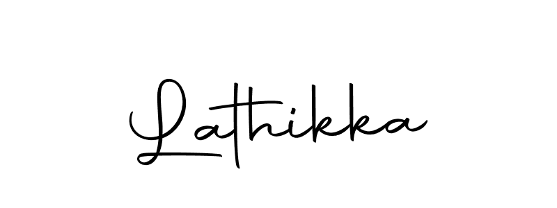 Design your own signature with our free online signature maker. With this signature software, you can create a handwritten (Autography-DOLnW) signature for name Lathikka. Lathikka signature style 10 images and pictures png