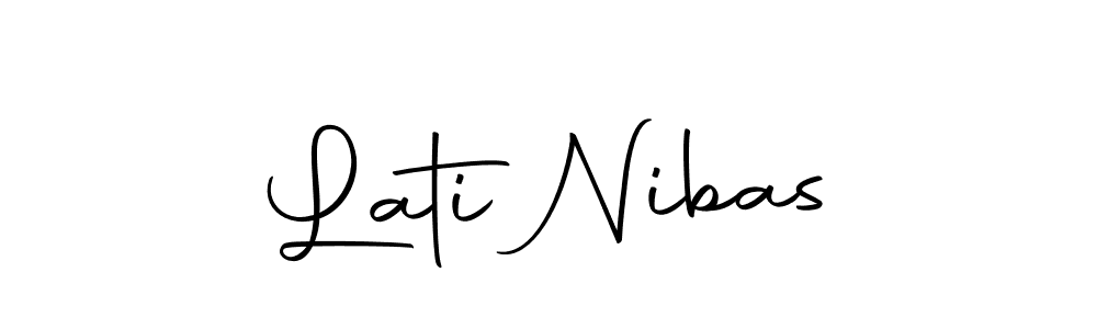 How to make Lati Nibas name signature. Use Autography-DOLnW style for creating short signs online. This is the latest handwritten sign. Lati Nibas signature style 10 images and pictures png