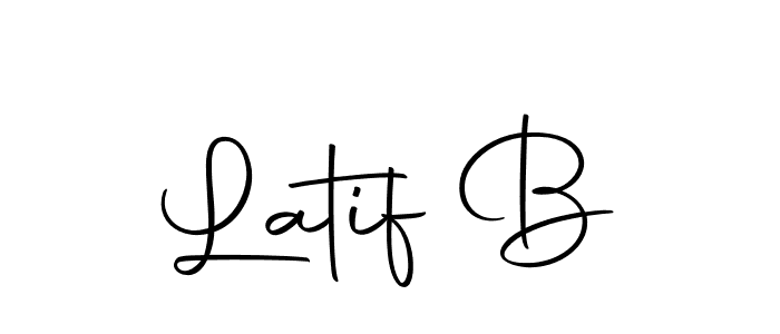 Latif B stylish signature style. Best Handwritten Sign (Autography-DOLnW) for my name. Handwritten Signature Collection Ideas for my name Latif B. Latif B signature style 10 images and pictures png