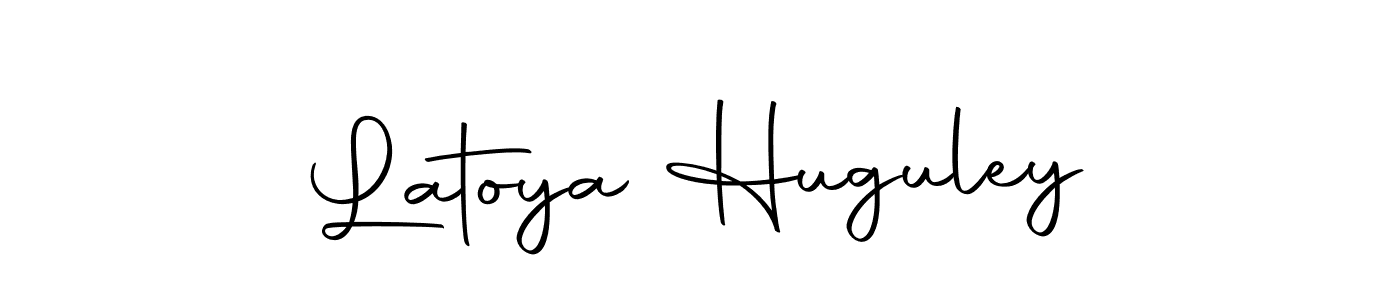 How to make Latoya Huguley name signature. Use Autography-DOLnW style for creating short signs online. This is the latest handwritten sign. Latoya Huguley signature style 10 images and pictures png