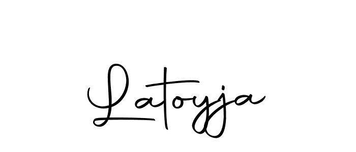 Make a beautiful signature design for name Latoyja. With this signature (Autography-DOLnW) style, you can create a handwritten signature for free. Latoyja signature style 10 images and pictures png