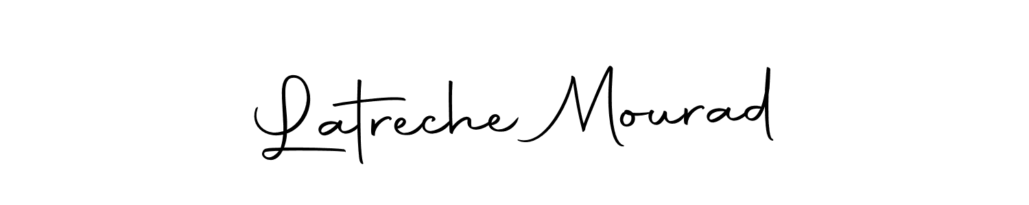 Make a beautiful signature design for name Latreche Mourad. With this signature (Autography-DOLnW) style, you can create a handwritten signature for free. Latreche Mourad signature style 10 images and pictures png