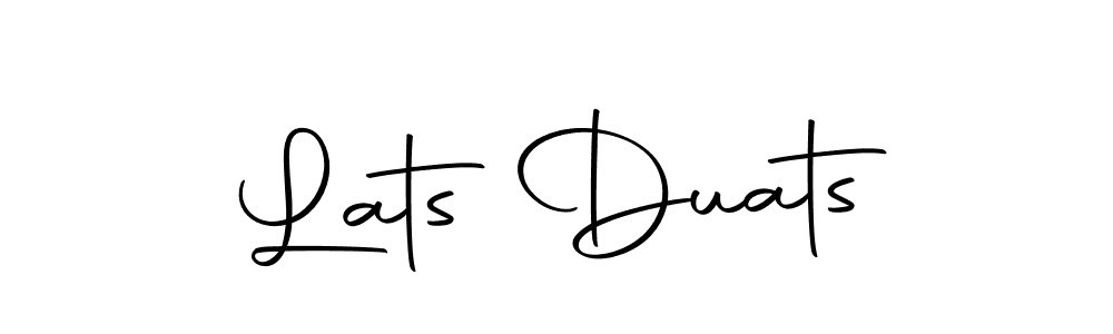 Use a signature maker to create a handwritten signature online. With this signature software, you can design (Autography-DOLnW) your own signature for name Lats Duats. Lats Duats signature style 10 images and pictures png