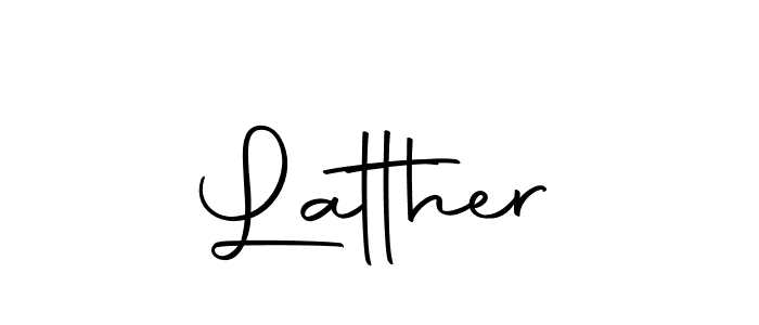 Use a signature maker to create a handwritten signature online. With this signature software, you can design (Autography-DOLnW) your own signature for name Latther. Latther signature style 10 images and pictures png