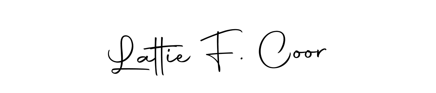 How to make Lattie F. Coor signature? Autography-DOLnW is a professional autograph style. Create handwritten signature for Lattie F. Coor name. Lattie F. Coor signature style 10 images and pictures png