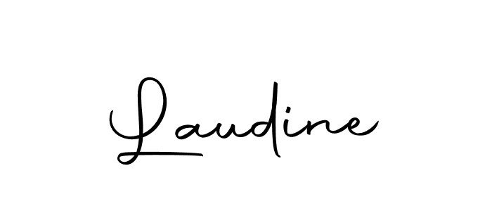 Use a signature maker to create a handwritten signature online. With this signature software, you can design (Autography-DOLnW) your own signature for name Laudine. Laudine signature style 10 images and pictures png