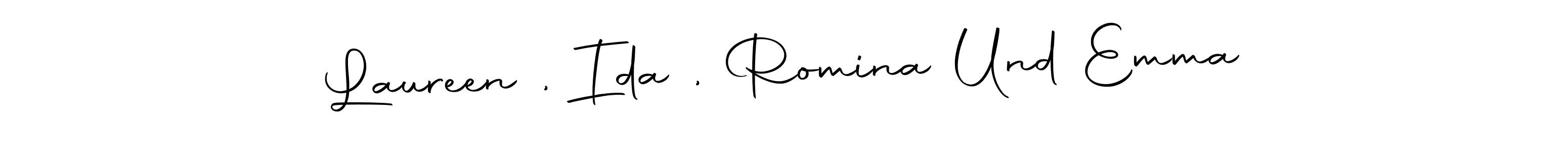 if you are searching for the best signature style for your name Laureen , Ida , Romina Und Emma. so please give up your signature search. here we have designed multiple signature styles  using Autography-DOLnW. Laureen , Ida , Romina Und Emma signature style 10 images and pictures png