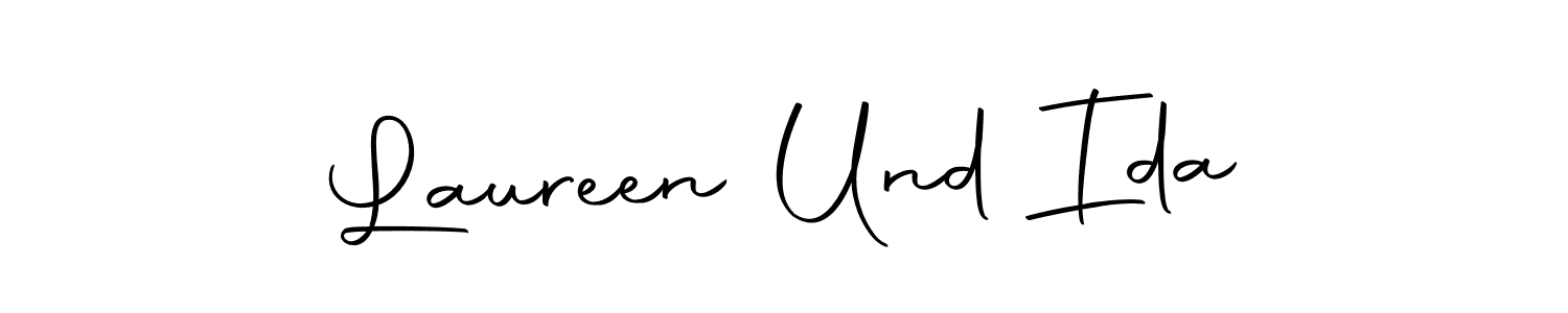 How to make Laureen Und Ida name signature. Use Autography-DOLnW style for creating short signs online. This is the latest handwritten sign. Laureen Und Ida signature style 10 images and pictures png