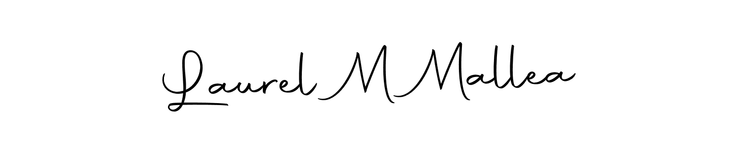 You should practise on your own different ways (Autography-DOLnW) to write your name (Laurel M Mallea) in signature. don't let someone else do it for you. Laurel M Mallea signature style 10 images and pictures png