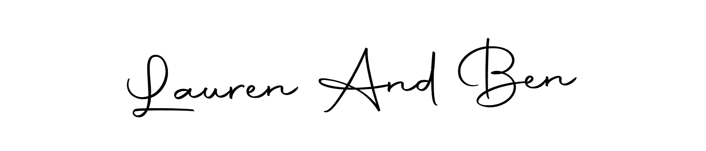 Make a beautiful signature design for name Lauren And Ben. With this signature (Autography-DOLnW) style, you can create a handwritten signature for free. Lauren And Ben signature style 10 images and pictures png