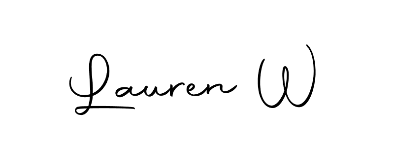 Lauren W stylish signature style. Best Handwritten Sign (Autography-DOLnW) for my name. Handwritten Signature Collection Ideas for my name Lauren W. Lauren W signature style 10 images and pictures png