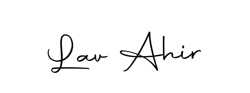 Create a beautiful signature design for name Lav Ahir. With this signature (Autography-DOLnW) fonts, you can make a handwritten signature for free. Lav Ahir signature style 10 images and pictures png