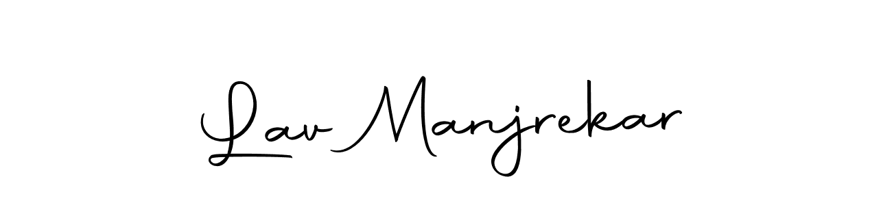 Create a beautiful signature design for name Lav Manjrekar. With this signature (Autography-DOLnW) fonts, you can make a handwritten signature for free. Lav Manjrekar signature style 10 images and pictures png