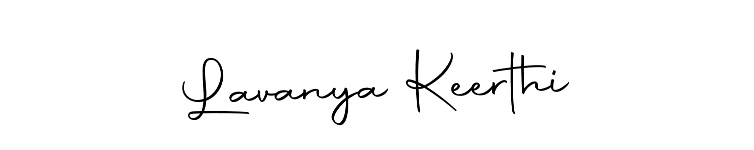 How to make Lavanya Keerthi name signature. Use Autography-DOLnW style for creating short signs online. This is the latest handwritten sign. Lavanya Keerthi signature style 10 images and pictures png