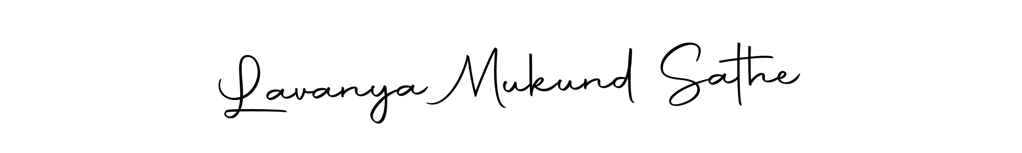 The best way (Autography-DOLnW) to make a short signature is to pick only two or three words in your name. The name Lavanya Mukund Sathe include a total of six letters. For converting this name. Lavanya Mukund Sathe signature style 10 images and pictures png
