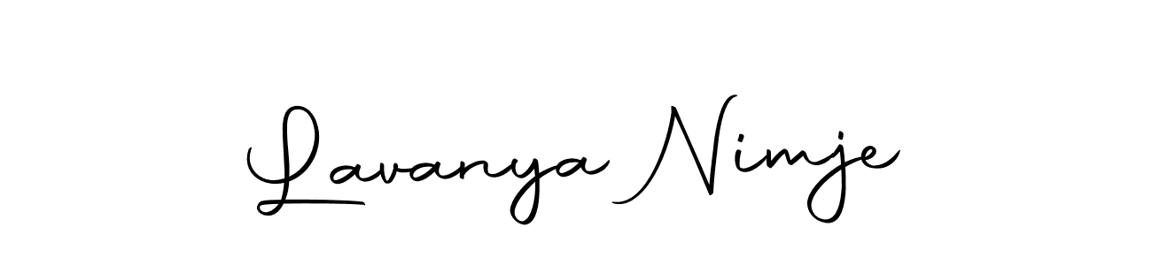 The best way (Autography-DOLnW) to make a short signature is to pick only two or three words in your name. The name Lavanya Nimje include a total of six letters. For converting this name. Lavanya Nimje signature style 10 images and pictures png