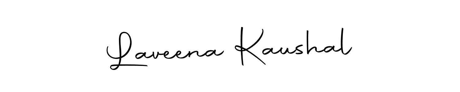 How to make Laveena Kaushal name signature. Use Autography-DOLnW style for creating short signs online. This is the latest handwritten sign. Laveena Kaushal signature style 10 images and pictures png