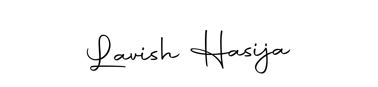 Create a beautiful signature design for name Lavish Hasija. With this signature (Autography-DOLnW) fonts, you can make a handwritten signature for free. Lavish Hasija signature style 10 images and pictures png