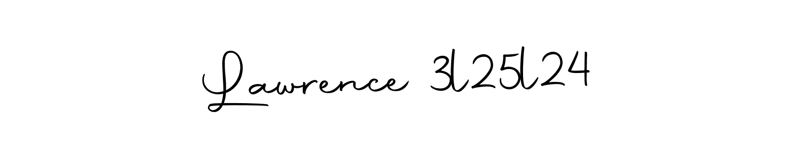 Create a beautiful signature design for name Lawrence 3l25l24. With this signature (Autography-DOLnW) fonts, you can make a handwritten signature for free. Lawrence 3l25l24 signature style 10 images and pictures png