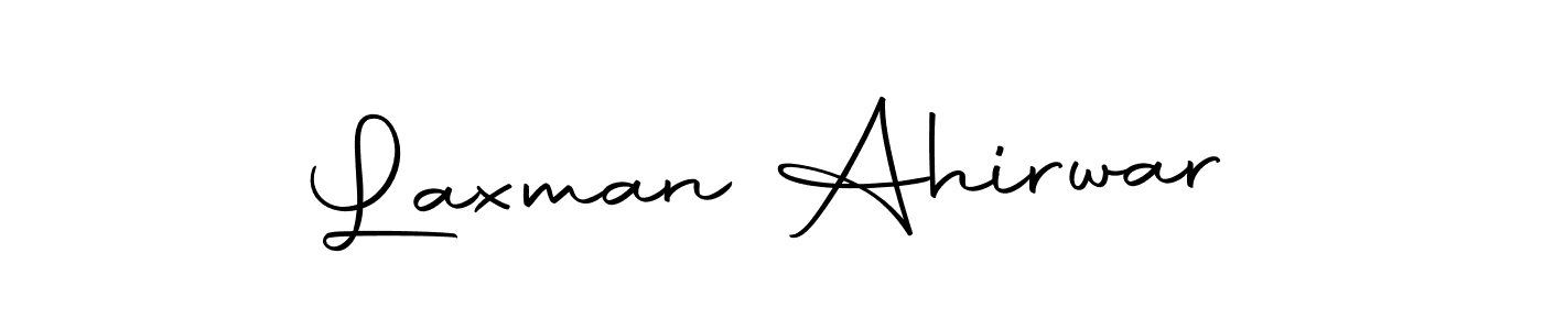 How to make Laxman Ahirwar name signature. Use Autography-DOLnW style for creating short signs online. This is the latest handwritten sign. Laxman Ahirwar signature style 10 images and pictures png