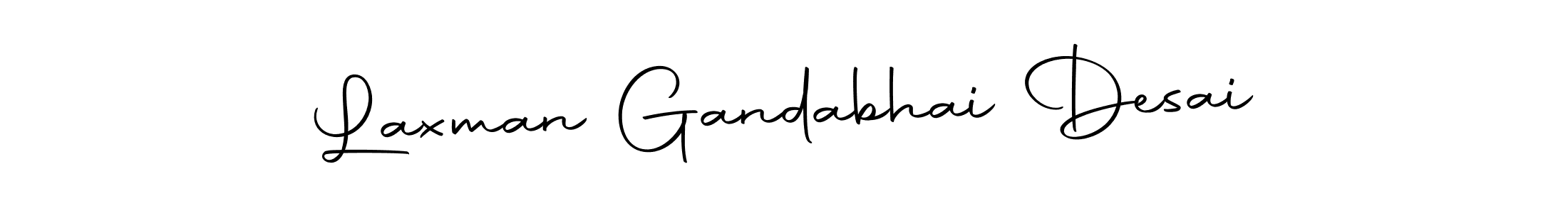 How to make Laxman Gandabhai Desai name signature. Use Autography-DOLnW style for creating short signs online. This is the latest handwritten sign. Laxman Gandabhai Desai signature style 10 images and pictures png