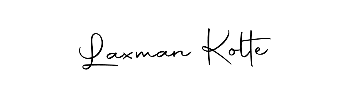 How to make Laxman Kolte name signature. Use Autography-DOLnW style for creating short signs online. This is the latest handwritten sign. Laxman Kolte signature style 10 images and pictures png