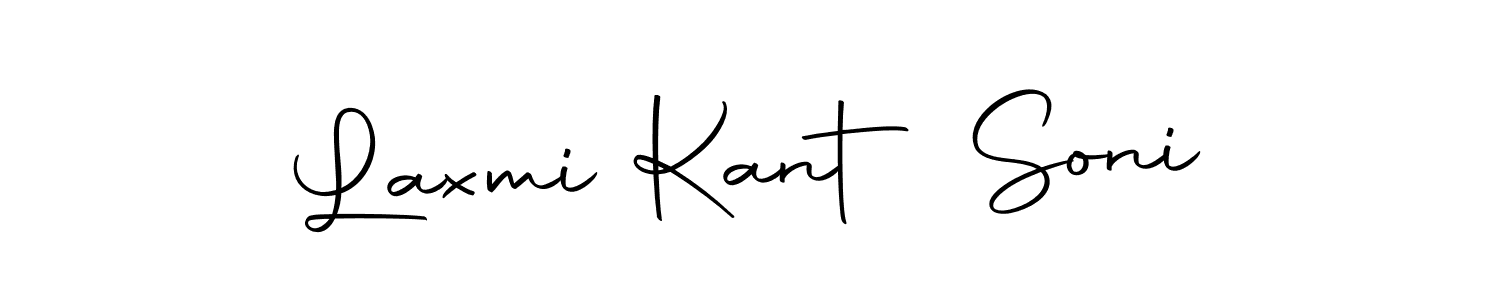 How to make Laxmi Kant Soni name signature. Use Autography-DOLnW style for creating short signs online. This is the latest handwritten sign. Laxmi Kant Soni signature style 10 images and pictures png