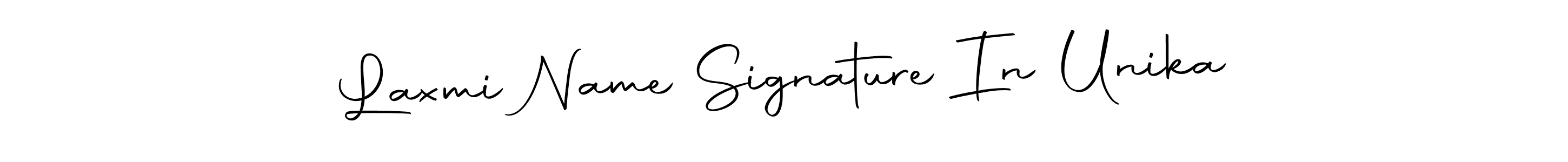 Autography-DOLnW is a professional signature style that is perfect for those who want to add a touch of class to their signature. It is also a great choice for those who want to make their signature more unique. Get Laxmi Name Signature In Unika name to fancy signature for free. Laxmi Name Signature In Unika signature style 10 images and pictures png