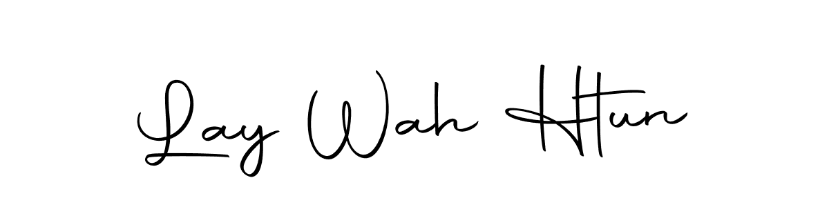 The best way (Autography-DOLnW) to make a short signature is to pick only two or three words in your name. The name Lay Wah Htun include a total of six letters. For converting this name. Lay Wah Htun signature style 10 images and pictures png