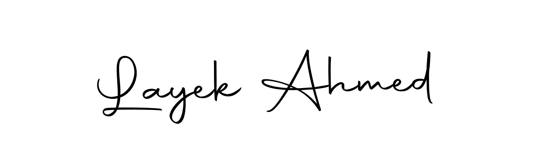Make a beautiful signature design for name Layek Ahmed. With this signature (Autography-DOLnW) style, you can create a handwritten signature for free. Layek Ahmed signature style 10 images and pictures png