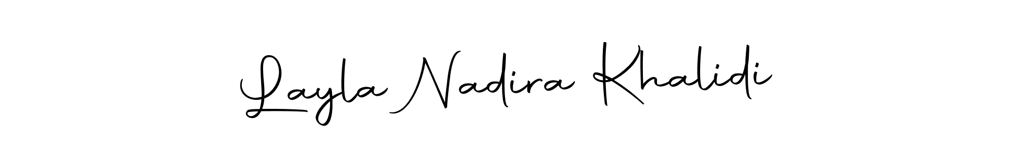 Design your own signature with our free online signature maker. With this signature software, you can create a handwritten (Autography-DOLnW) signature for name Layla Nadira Khalidi. Layla Nadira Khalidi signature style 10 images and pictures png