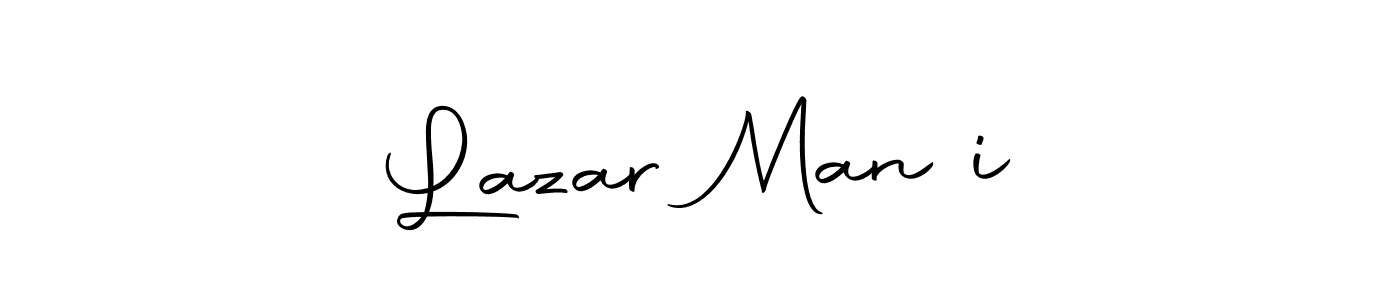 How to make Lazar Mančić name signature. Use Autography-DOLnW style for creating short signs online. This is the latest handwritten sign. Lazar Mančić signature style 10 images and pictures png