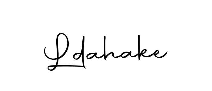 Make a beautiful signature design for name Ldahake. With this signature (Autography-DOLnW) style, you can create a handwritten signature for free. Ldahake signature style 10 images and pictures png