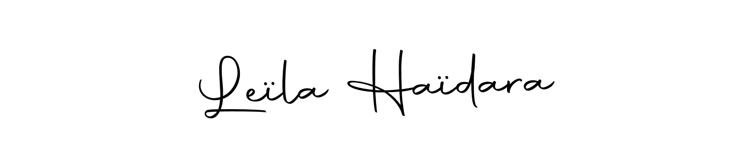 Once you've used our free online signature maker to create your best signature Autography-DOLnW style, it's time to enjoy all of the benefits that Leïla Haïdara name signing documents. Leïla Haïdara signature style 10 images and pictures png