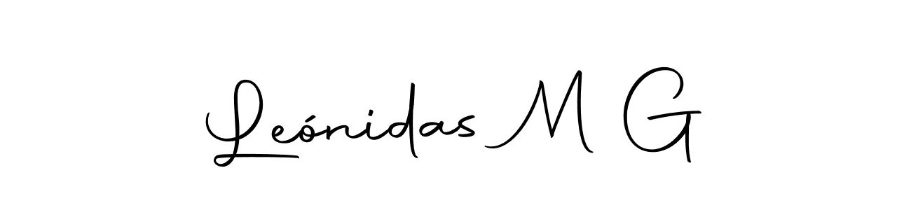 Leónidas M G stylish signature style. Best Handwritten Sign (Autography-DOLnW) for my name. Handwritten Signature Collection Ideas for my name Leónidas M G. Leónidas M G signature style 10 images and pictures png