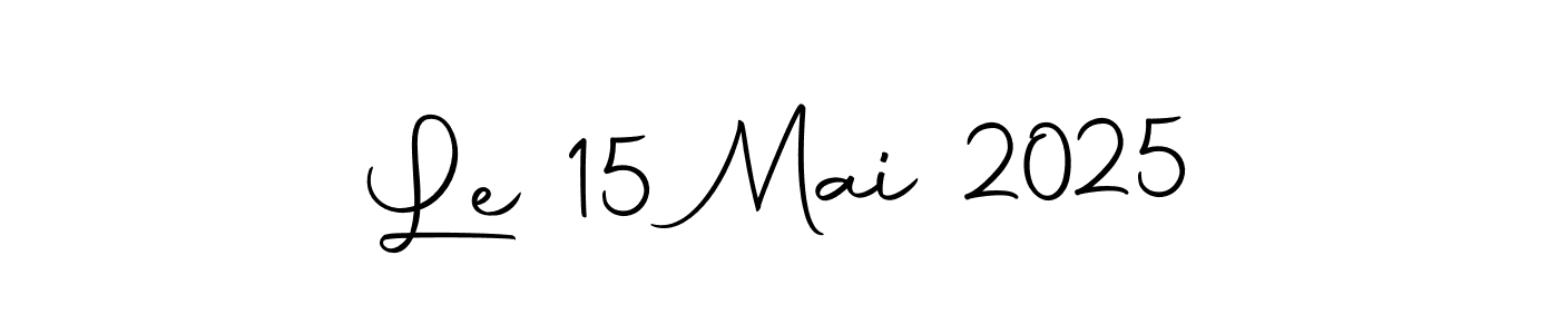 How to make Le 15 Mai 2025 name signature. Use Autography-DOLnW style for creating short signs online. This is the latest handwritten sign. Le 15 Mai 2025 signature style 10 images and pictures png