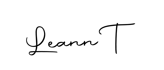 Make a beautiful signature design for name Leann T. Use this online signature maker to create a handwritten signature for free. Leann T signature style 10 images and pictures png