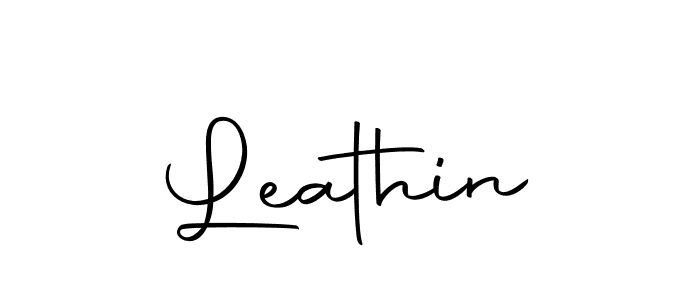 Make a beautiful signature design for name Leathin. With this signature (Autography-DOLnW) style, you can create a handwritten signature for free. Leathin signature style 10 images and pictures png