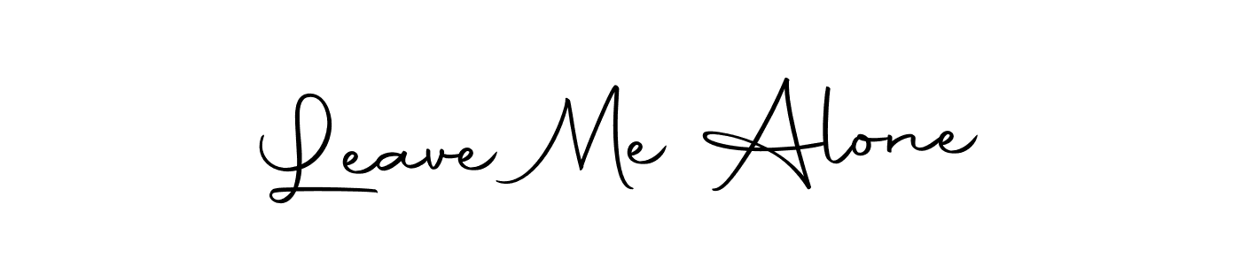 How to make Leave Me Alone name signature. Use Autography-DOLnW style for creating short signs online. This is the latest handwritten sign. Leave Me Alone signature style 10 images and pictures png