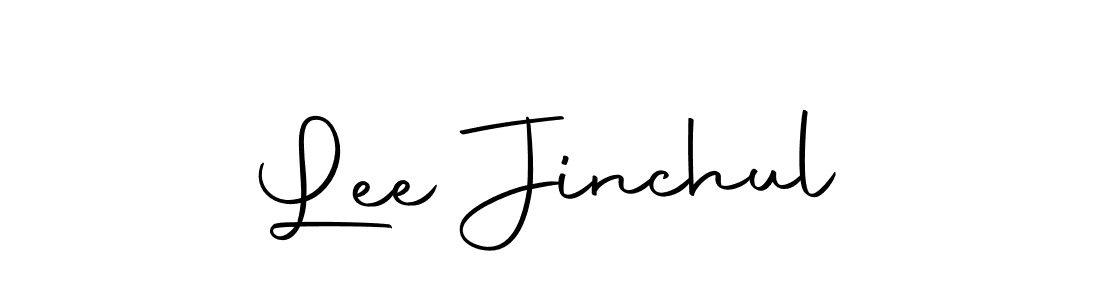 How to make Lee Jinchul name signature. Use Autography-DOLnW style for creating short signs online. This is the latest handwritten sign. Lee Jinchul signature style 10 images and pictures png